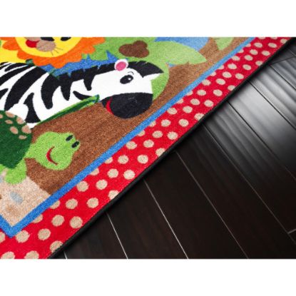 Picture of Flagship Carpets Cutie Jungle Rug, Rectangle, 3ft x 5ft, Multicolor