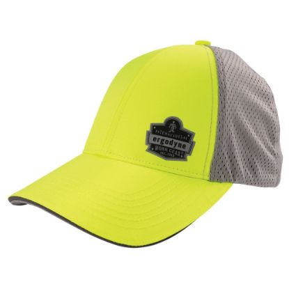 Picture of Ergodyne GloWear 8931 Hi-Vis Reflective Stretch Fit Hat, S/M, Lime