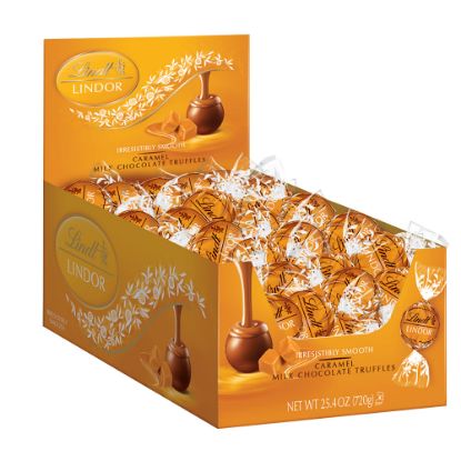 Picture of Lindt Lindor Truffles, Caramel Milk Chocolate, Box Of 60