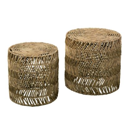 Picture of SEI Davari Water Hyacinth Nesting Tables, Set Of 2 Tables