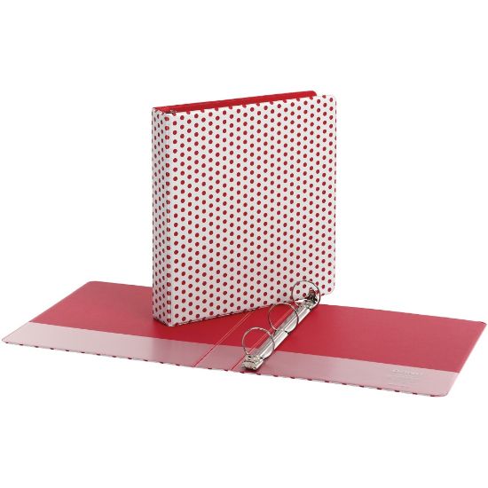 Picture of Oxford Back Mounted Round Ring Binder, 1 1/2in Ring, Red