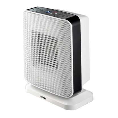 Picture of Optimus 1500-Watt Portable Oscillation Ceramic Heater With Thermostat And LED, 12in x 8in, White