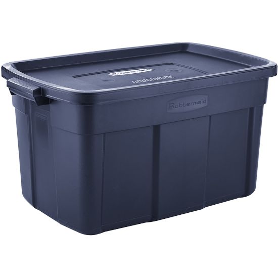 Picture of Rubbermaid Roughneck Tote, 31-Gallon, Dark Indigo Metallic