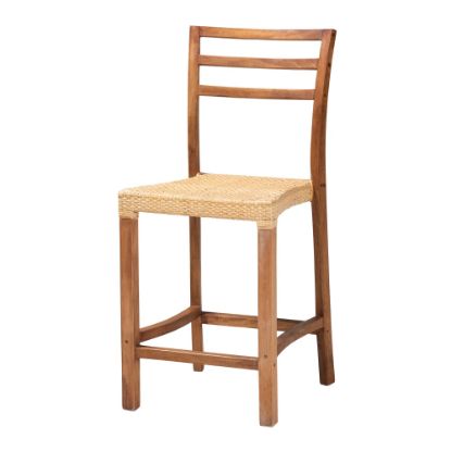 Picture of bali & pari Arthur Counter Stool, Natural Brown/Walnut Brown