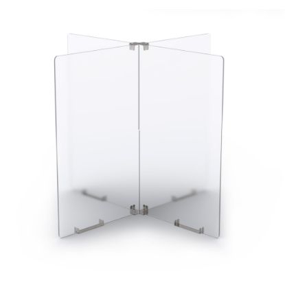 Picture of MARVEL 4-Way Table Divider, 24inH x 30inW x 30inD, Clear/Silver