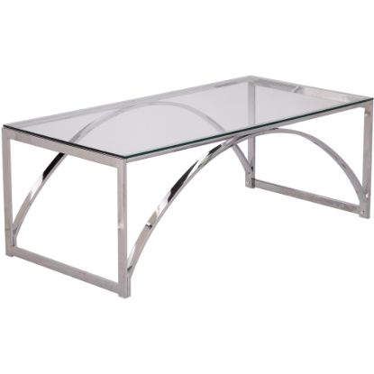 Picture of SEI Stevenly Cocktail Table, 18inH x 48inW x 24inD, Chrome