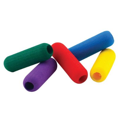 Picture of The Pencil Grip Foam Pencil Grips, 1 1/2in, Assorted Colors, 36 Per Bag, Pack Of 2 Bags