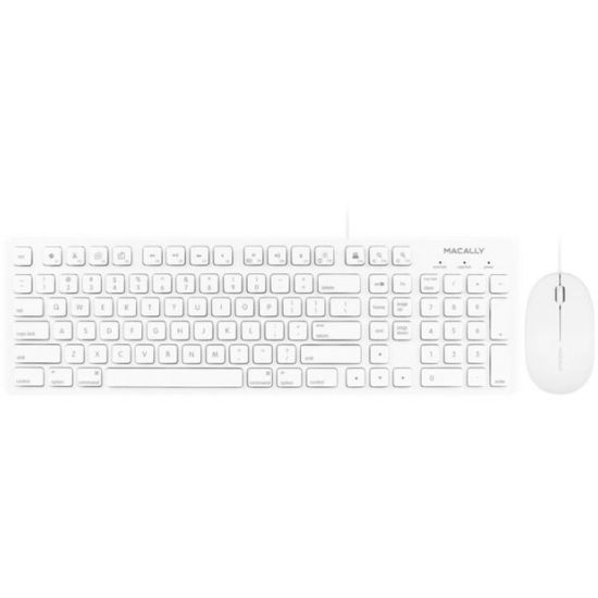 Picture of Macally Keyboard & Mouse - USB Cable - 103 Key - USB Cable - Optical - 1000 dpi - Scroll Wheel - QWERTY - Compatible with Computer