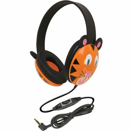 Picture of Califone Kids Stereo PC Headphones, Tiger Design