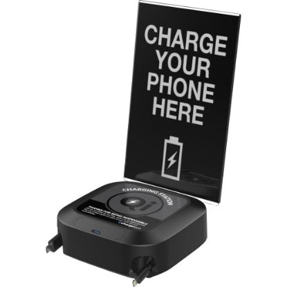 Picture of ChargeTech Wireless Pad Charging Hub - Wireless - iPhone 5, Smartphone, e-book Reader, Camera, USB Device - Charging Capability - Black