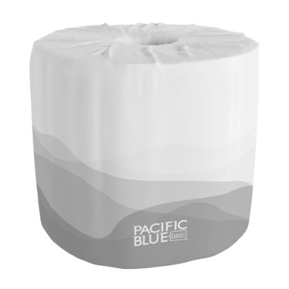 Picture of Pacific Blue by GP PRO, 1 Ply, Standard Roll Toilet Paper, 4.05x4, 20% Recycled, White, 550 Sheets, 40 Rolls per Case