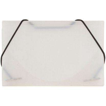 Picture of JAM Paper Business Card Case With Elastic Closure, Clear Frost