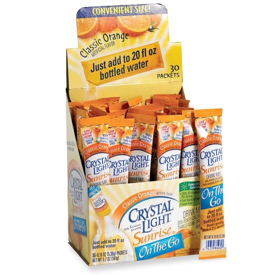 Picture of Crystal Light On-The-Go Mix Sticks, Classic Orange, 0.16 Oz, Box Of 30