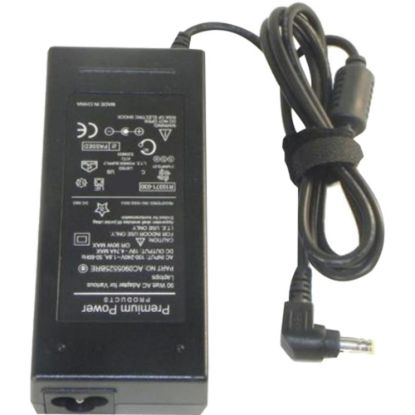 Picture of eReplacements Premium Power Products AC0905525BRE - Power adapter - 90 Watt - black - for Compaq Presario 12XX, 18XX; Toshiba Satellite 19XX, A110, A85, L25, L35, L45, M105, M40