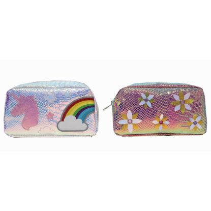 Picture of Inkology Sequin Pet Pencil Pouches, Assorted Designs, Pack Of 6 Pouches