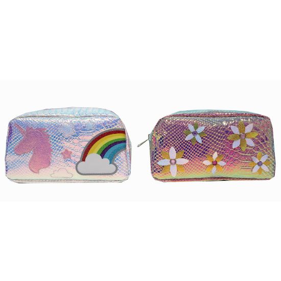 Picture of Inkology Sequin Pet Pencil Pouches, Assorted Designs, Pack Of 6 Pouches