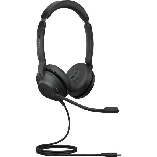 Picture of Jabra EVOLVE2 30 - Stereo - USB Type C - Wired - 20 Hz - 20 kHz - On-ear - Binaural - Ear-cup - 4.92 ft Cable - MEMS Technology Microphone - Black