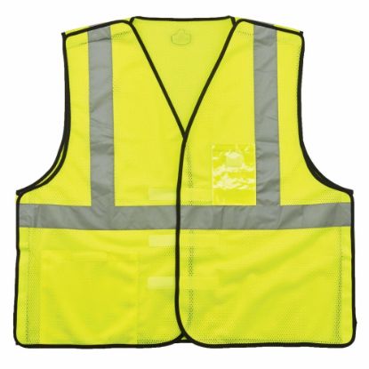 Picture of Ergodyne GloWear Safety Vest, ID Holder, Type-R Class 2, XX-Large/3X Lime, 8216BA