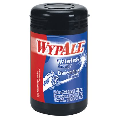 Picture of Wypall Heavy-Duty Waterless Hand Wipes, Orange Scent, 12in x 10 1/2in, Tub Of 50