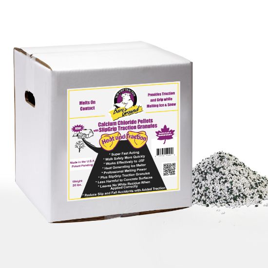 Picture of Bare Ground Calcium Chloride Pellets, With Traction Granules, 40-Lb Box