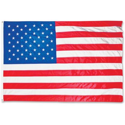 Picture of Advantus Heavyweight Nylon Outdoor U.S. Flag - United States - 96in x 60in - Heavyweight, Grommet, Durable - Nylon, Brass - Red, White, Blue