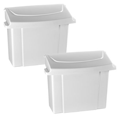 Picture of Alpine Sanitary Napkin Receptacles, 10in x 9in x 5in, White, Pack Of 2 Receptacles