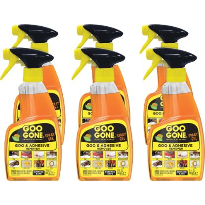 Picture of Goo Gone Spray Gel - Gel - 12 oz (0.75 lb) - Bottle - 6 / Carton - Orange