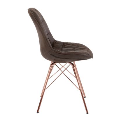 Picture of Ave Six Langdon Chair, Saddle/Rose Gold