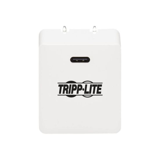 Picture of Tripp Lite USB C Wall Charger Compact 40W GaN Technology Power Delivery 3.0 - Power adapter - 40 Watt - 3 A - PD 3.0, QC 3.0 (24 pin USB-C) - white