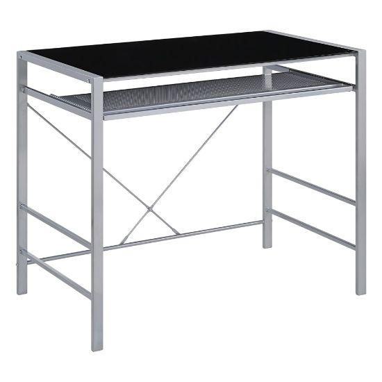 Picture of Office Star Zephyr 36inW Computer Desk, Silver/Black