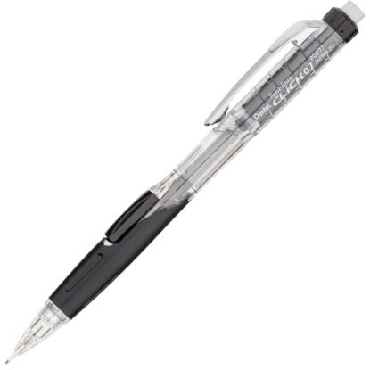 Picture of Pentel Twist-Erase Click Mechanical Pencil, #2 Lead, 0.7 mm, Black Transparent Barrel