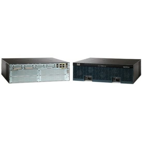 Picture of Cisco 3945 Integrated Services Router - 2 x CompactFlash (CF) Card, 2 x SFP (mini-GBIC), 4 x PVDM, 4 x HWIC, 5 x Services Module - 3 x 10/100/1000Base-T WAN