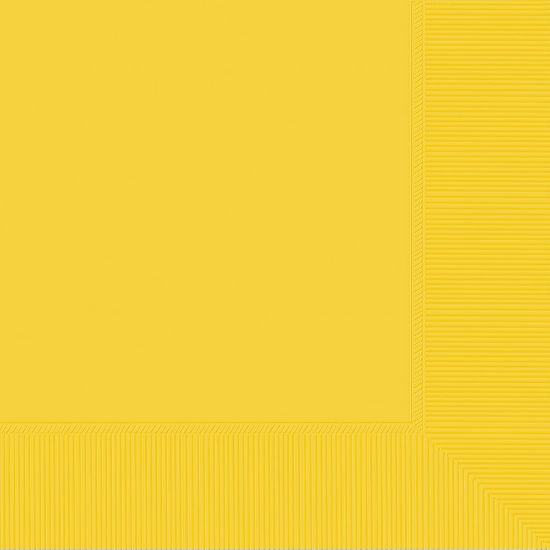 Picture of Amscan Lunch Napkins, 6-1/2in x 6-1/2in, Yellow Sunshine, 100 Napkins Per Pack, Case Of 4 Packs