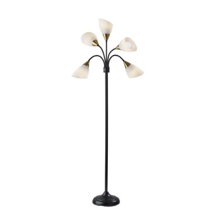 Picture of Adesso Simplee 5-Light Floor Lamp, 67inH, White/Black