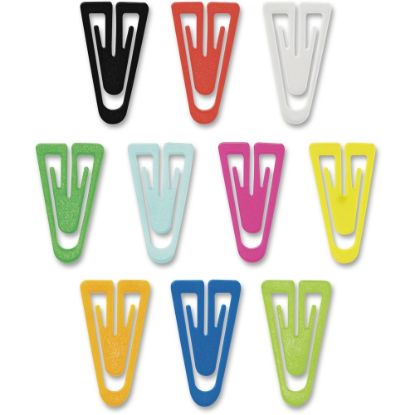 Picture of Gem Office Products Triangular Paper Clips, Box Of 200, Large, Assorted Colors