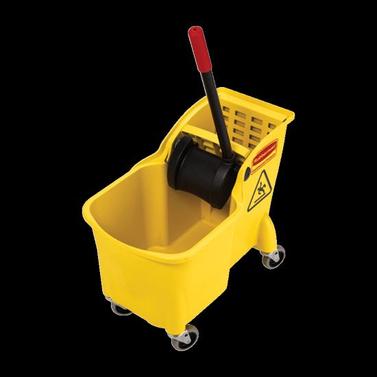 Picture of Rubbermaid Bucket And Wringer Combination, 31 Quarts, Yellow