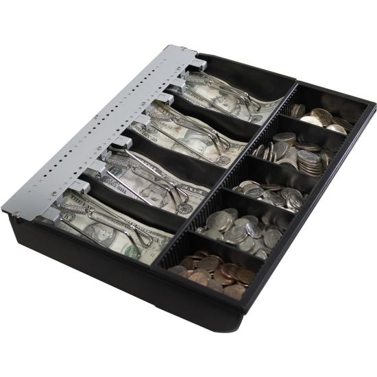 Picture of Adesso 13in POS Cash Drawer Tray - Cash Tray - 4 Bill/5 Coin Compartment(s)