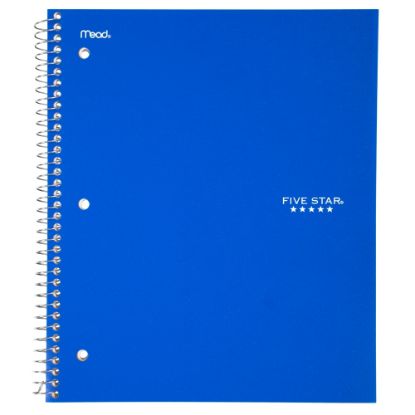 Picture of Five Star Wirebound Notebook Plus Study App, 1 Subject, College Ruled, 8 1/2in x 11in, 100 Sheets, Assorted Colors