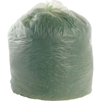 Picture of Stout EcoSafe-6400 Compostable Compost  Bags, 0.85 mil, 64-Gallon, Green, Box Of 30