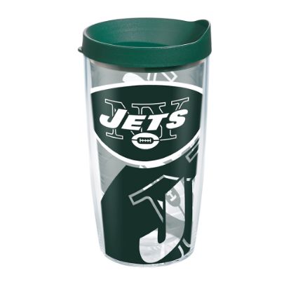 Picture of Tervis NFL Tumbler With Lid, 16 Oz, New York Jets, Clear