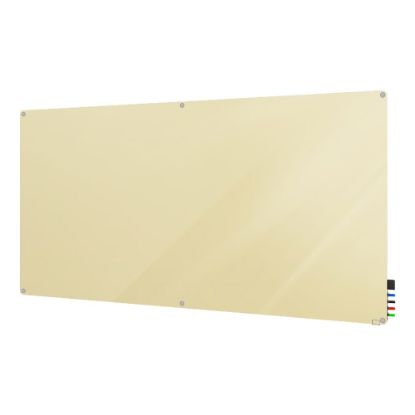 Picture of Ghent Harmony Magnetic Glass Unframed Dry-Erase Whiteboard, 48in x 60in, Beige