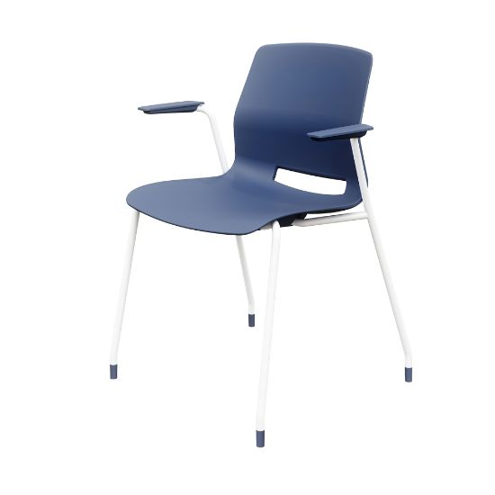 Picture of KFI Studios Imme Stack Chair With Arms, Navy/White