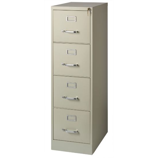 Picture of WorkPro 22inD Vertical 4-Drawer Letter-Size File Cabinet, Metal, Putty