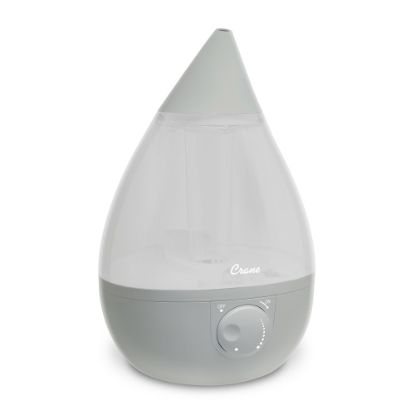 Picture of Crane Drop Ultrasonic Cool Mist Humidifier, 1 Gallon, 8 5/8inH x 8 5/8inW x 13 3/8inD, Gray