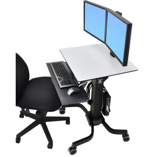 Picture of Ergotron WorkFit-C Dual Sit-Stand Computer Stand, Black/Gray