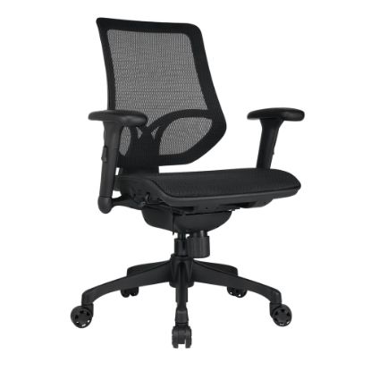 Picture of WorkPro 1000 Series Ergonomic Mesh/Mesh Mid-Back Task Office Chair, Black/Black, BIFMA Compliant