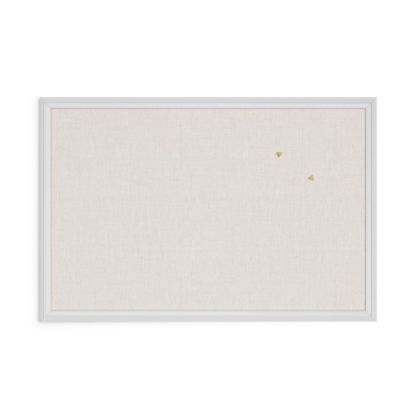 Picture of U Brands Linen Bulletin Board, 30in X 20in, White Decor Frame (2074U00-01)