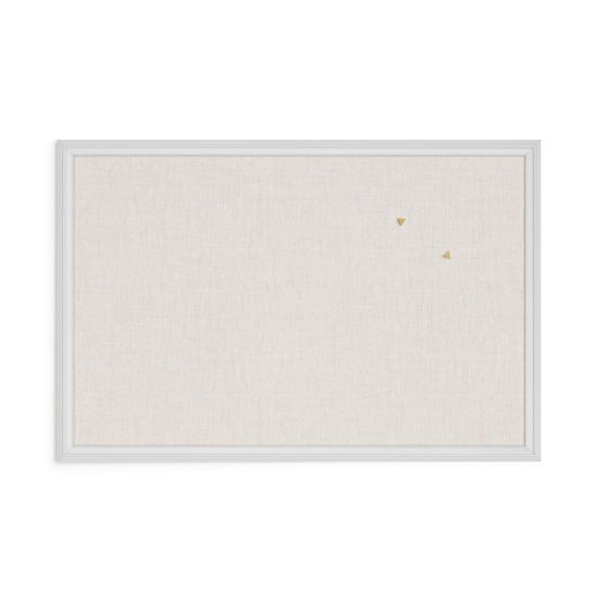 Picture of U Brands Linen Bulletin Board, 30in X 20in, White Decor Frame (2074U00-01)