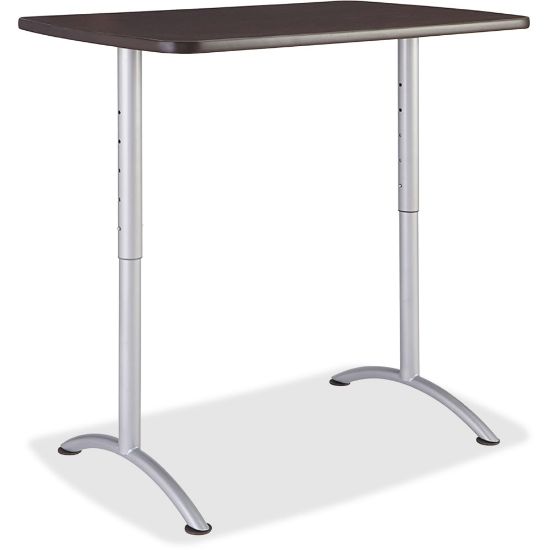 Picture of Iceberg Walnut Top Sit-to-Stand Table, Gray Walnut/Silver Gray