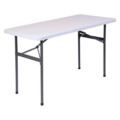 Picture of Realspace Molded Plastic Top Folding Table, 29inH x 48inW x 24inD, Platinum